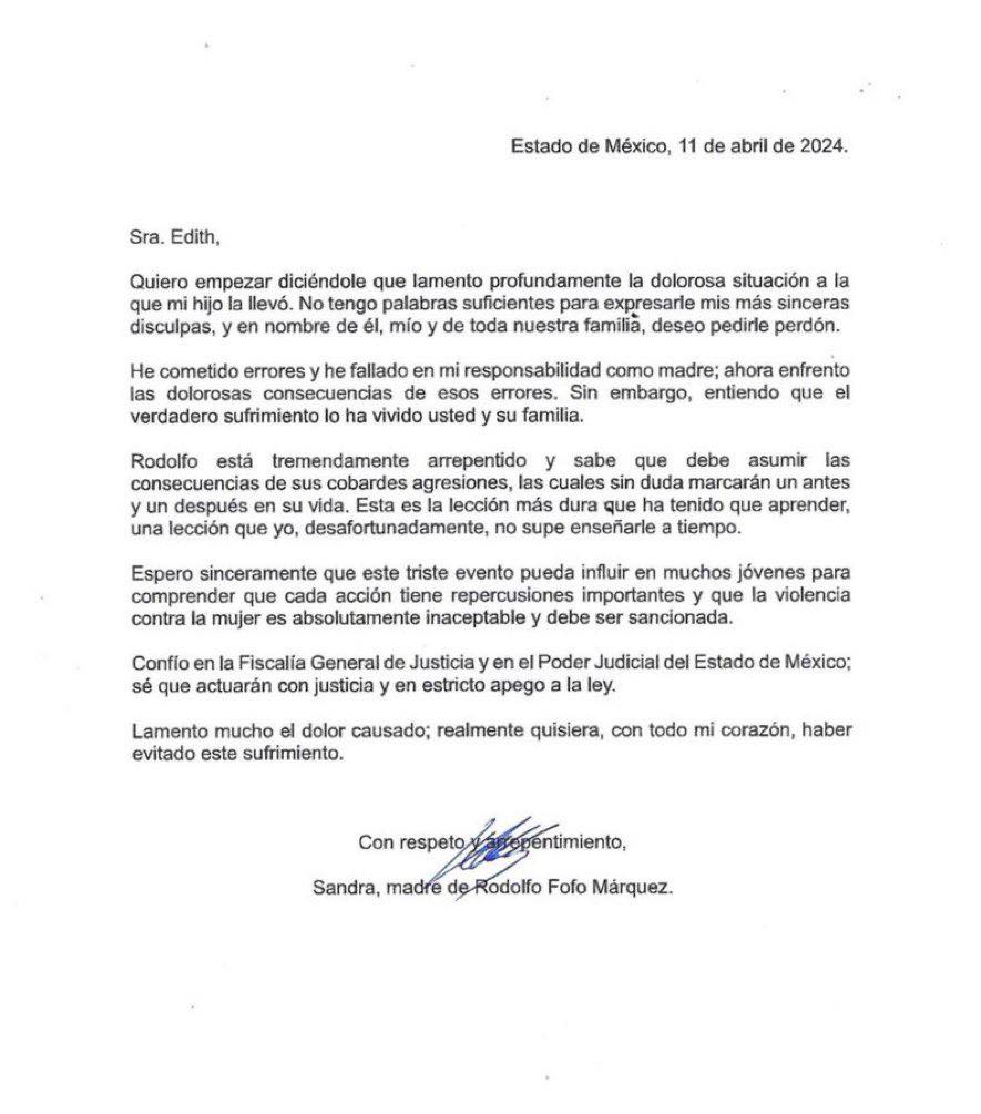 Víctima de Fofo Márquez Desestima Carta de Perdón de la Madre del Influencer: "No le Doy Veracidad" 432940147_942732657852699_2827814925465824593_n-1