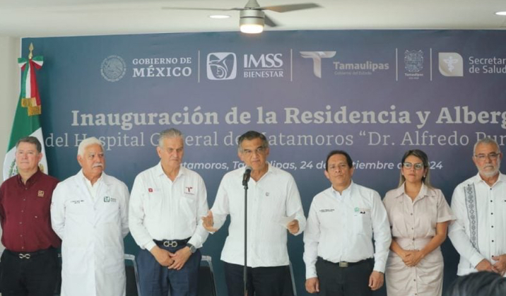 Américo Villarreal inaugura albergue y residencia en el Hospital General de Matamoros durante enlace con el presidente AMLO IMG_0062