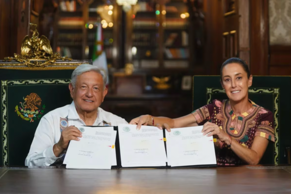 AMLO promulga la Reforma Judicial en histórico acto junto a Sheinbaum como testigo de honor Imagen página web