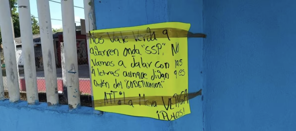 Narco manta en Tabasco