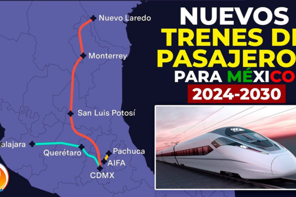 Mapa que muestra las nuevas rutas ferroviarias planificadas en México.