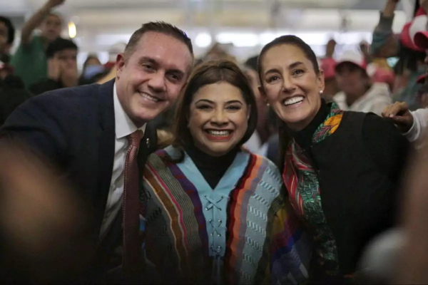 Adrián Rubalcava, Clara Brugada y Claudia Sheinbaum