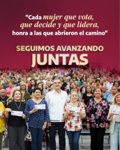 Américo Villarreal conmemora el primer voto femenino