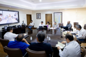 Américo Villarreal participa en reunión virtual con Claudia Sheinbaum para dar seguimiento a la coordinación del IMSS-Bienestar en Tamaulipas.