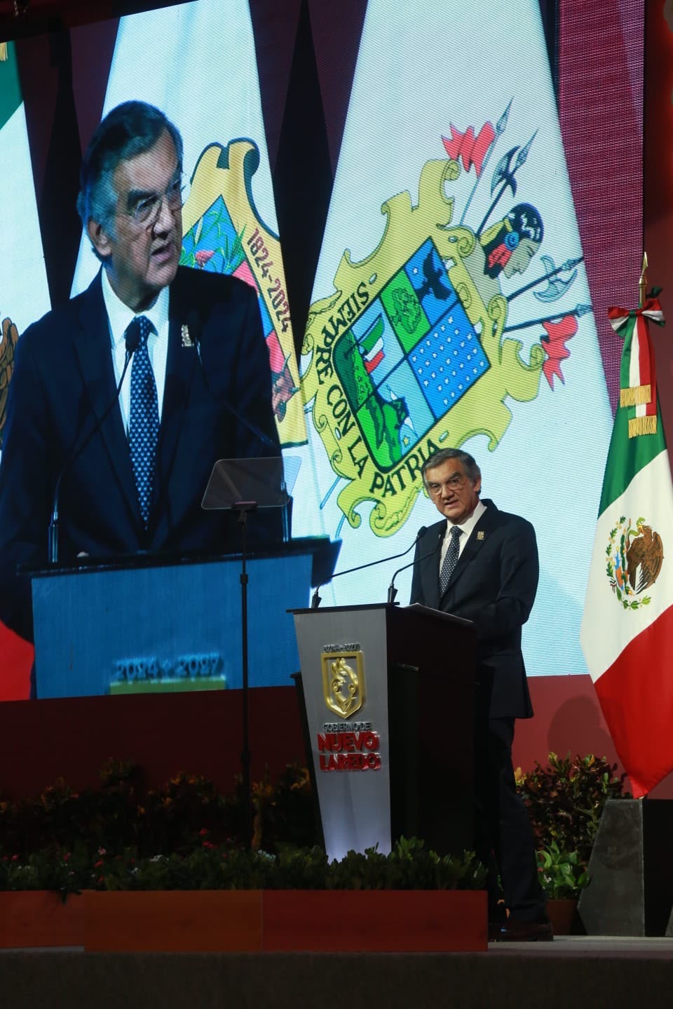 Américo Villarreal participa en un informe municipal de Nuevo Laredo