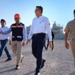 Puerto del Norte refuerza dragado para exportaciones Américo Villarreal y funcionarios recorren el Puerto del Norte en Matamoros