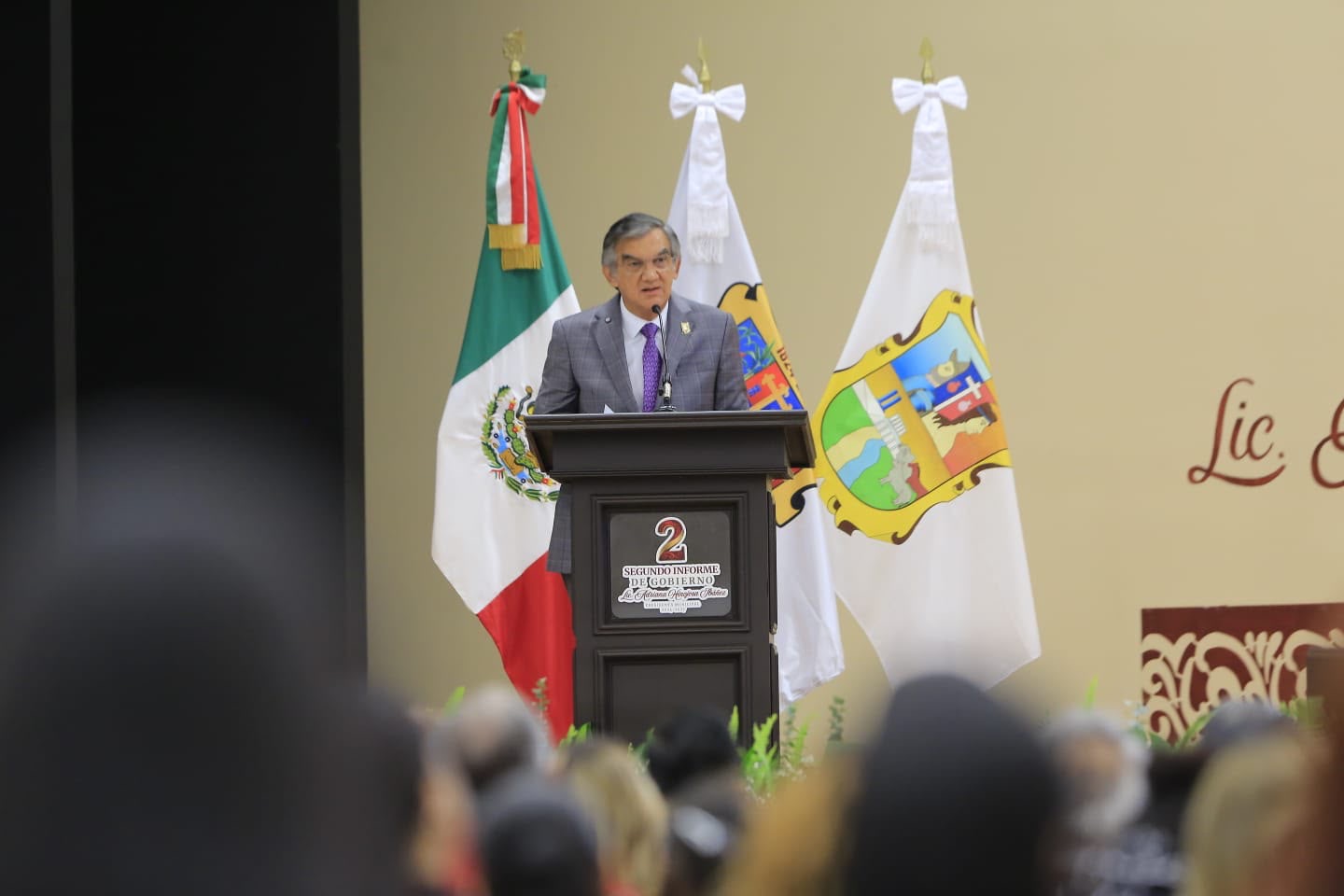 Américo Villarreal acompaña un informe de gobierno municipal
