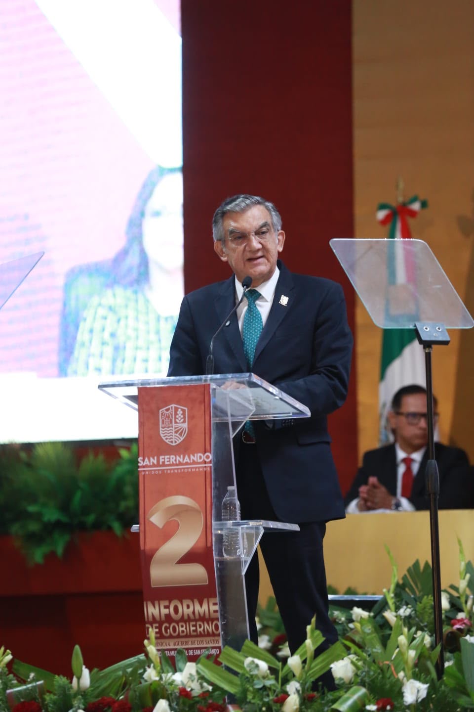 Américo Villarreal interviene en el informe municipal de San Fernando