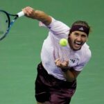 Alexander Zverev durante su partido de octavos de final del US Open 2026
