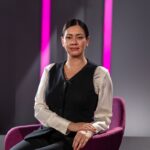 Blanca Yassahara Cruz durante una entrevista en las instalaciones del INE