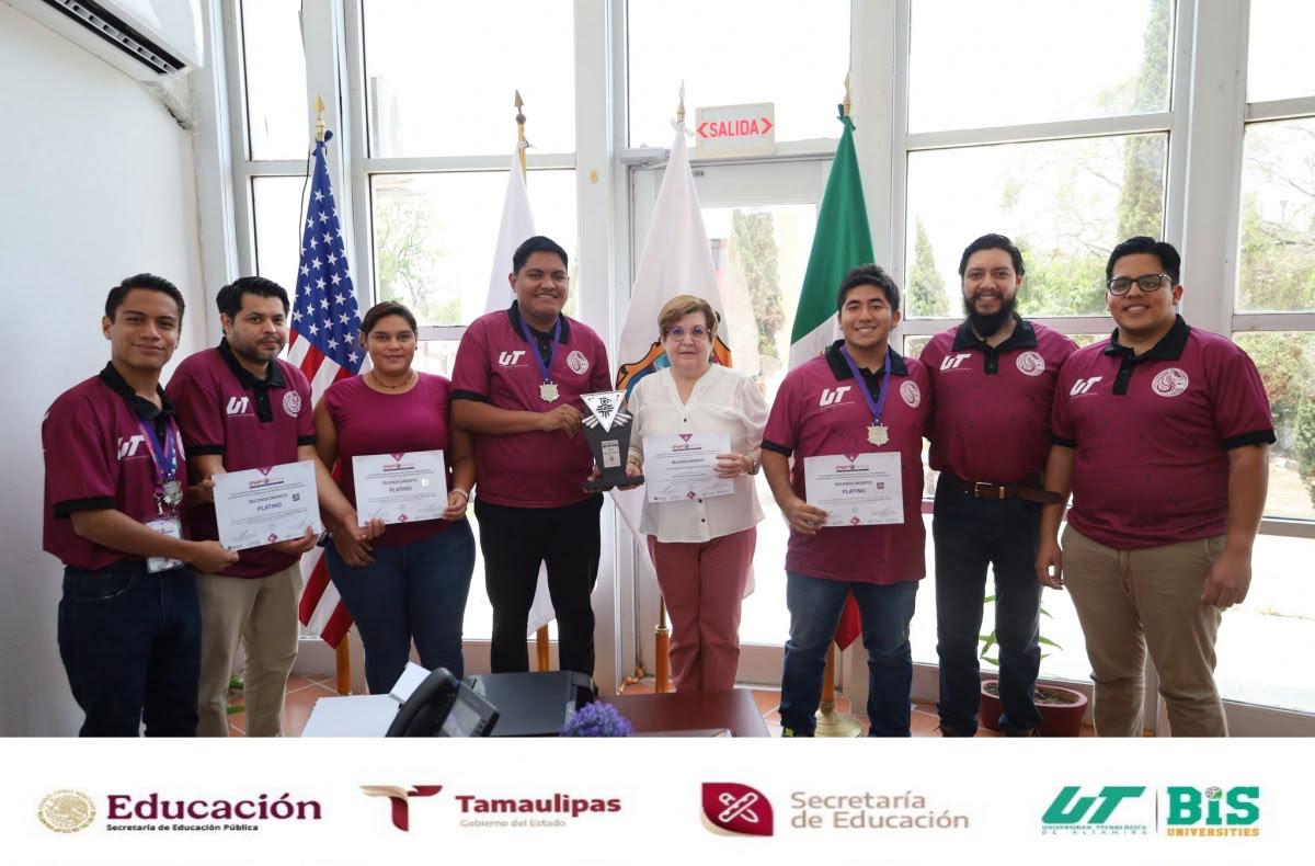 Estudiantes de la Universidad Tecnológica de Altamira muestran medallas y reconocimientos internacionales
