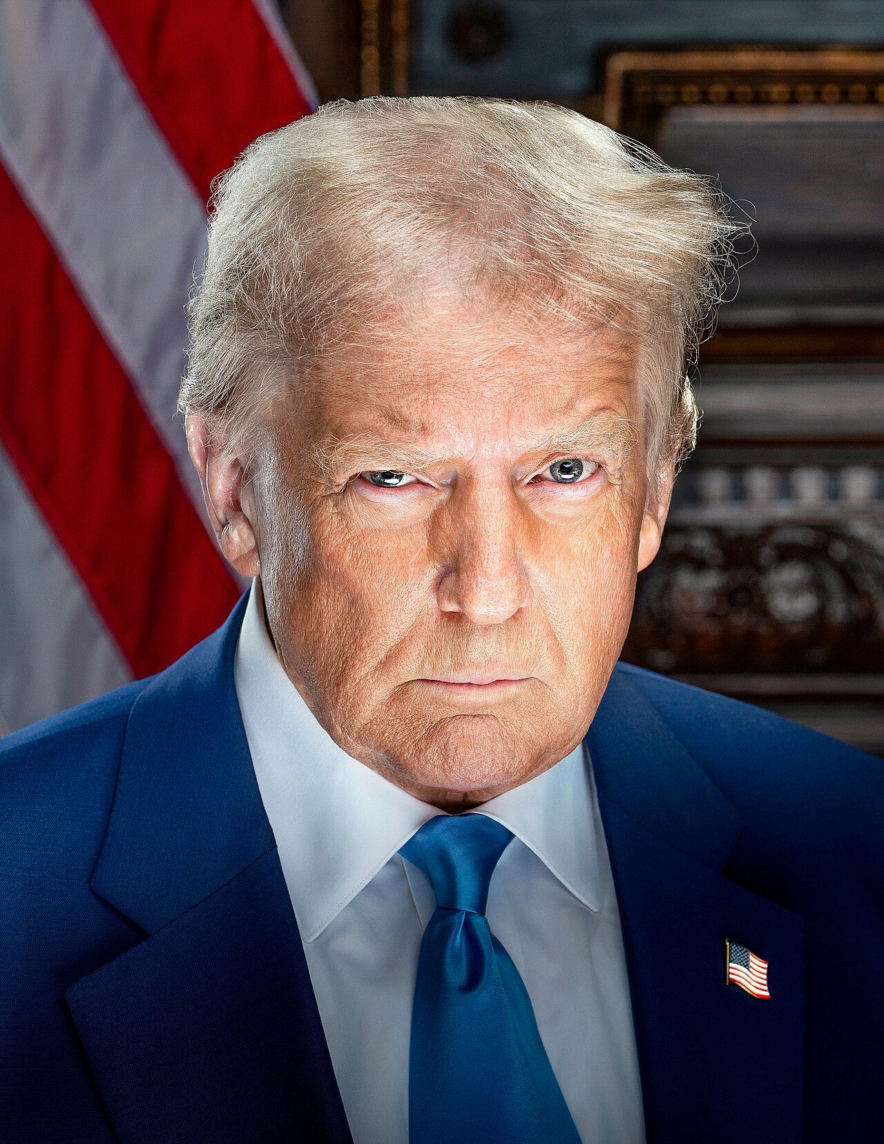 Retrato oficial del presidente de Estados Unidos Donald Trump