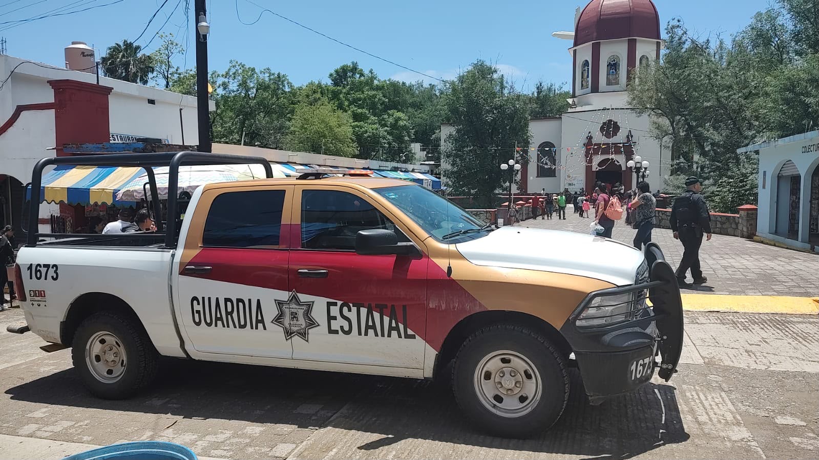Patrulla de la Guardia Estatal durante un operativo de seguridad en Tamaulipas