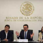Reforma exige nacionalidad única para gobernar México Ignacio Mier durante una conferencia de la Junta de Coordinación Política del Senado