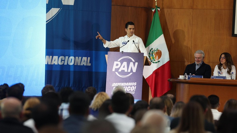 Jorge Romero Herrera durante un acto del PAN sobre las candidaturas de 2027