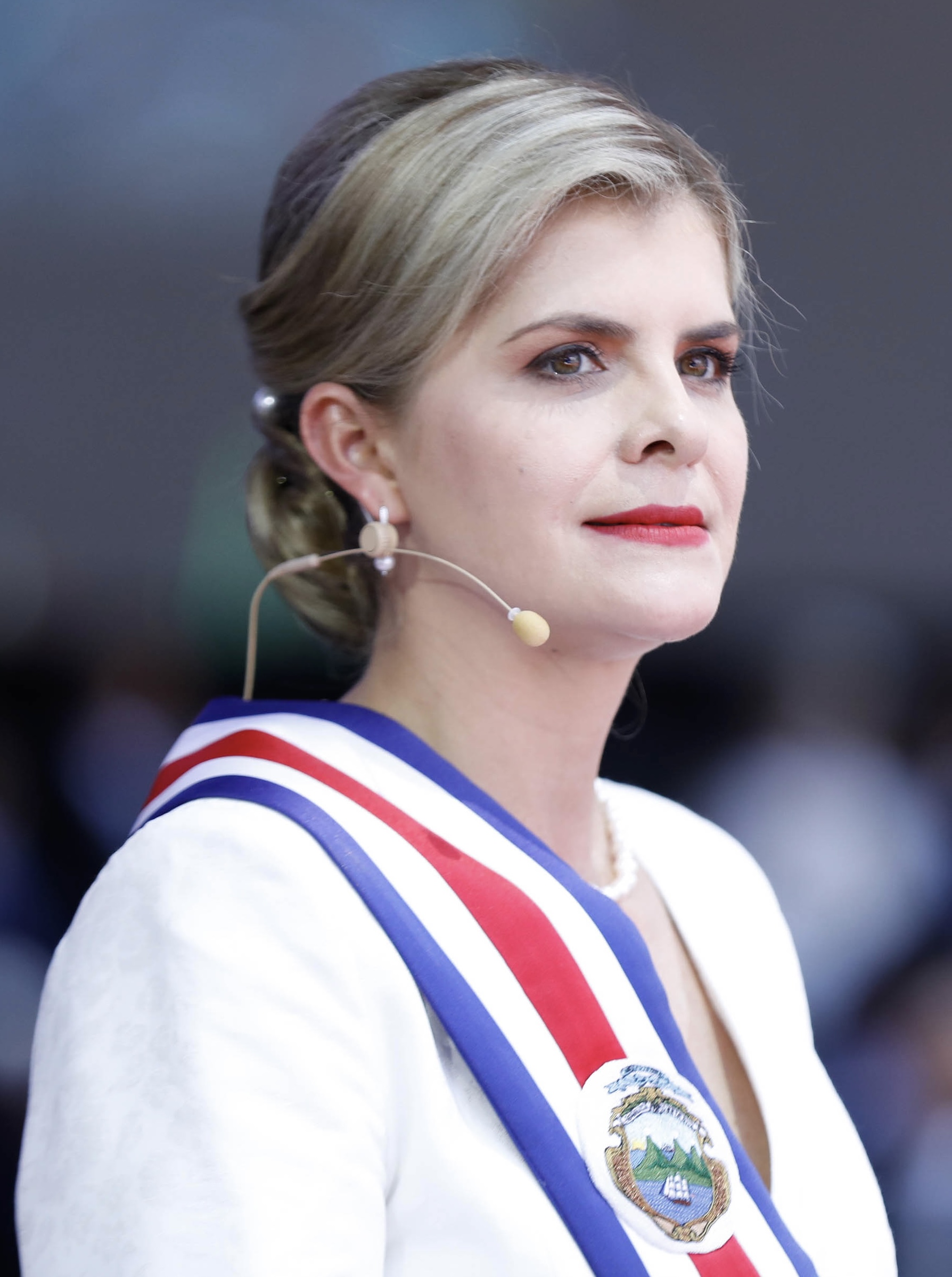 Laura Fernández Delgado durante su investidura presidencial en Costa Rica