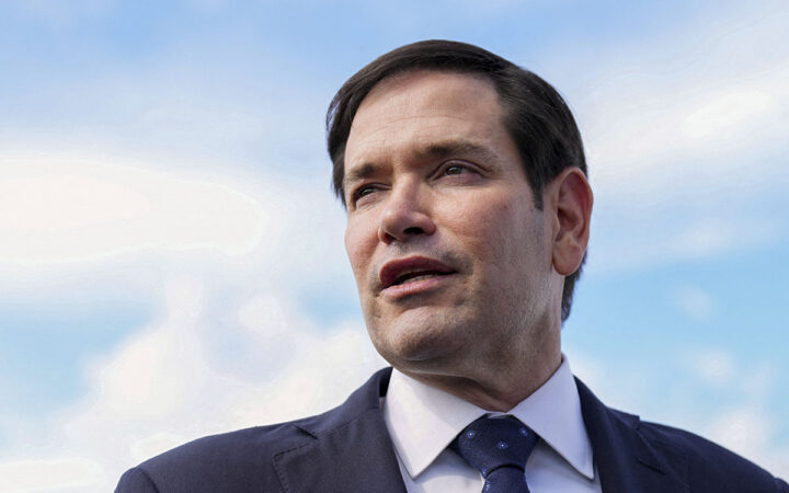 Marco Rubio durante un mensaje sobre la relación entre México y Estados Unidos