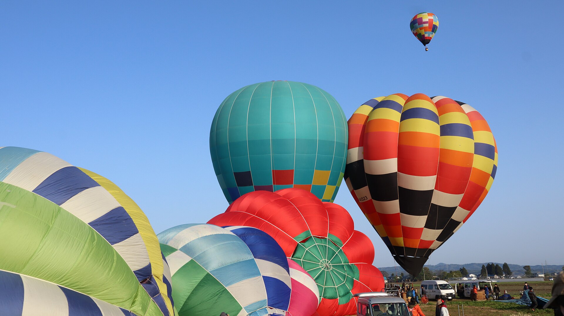 Globos aerostáticos durante un festival internacional, imagen ilustrativa del Mundial de Globos 2026