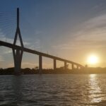 Puente Tampico al atardecer como referencia de la infraestructura de Tamaulipas