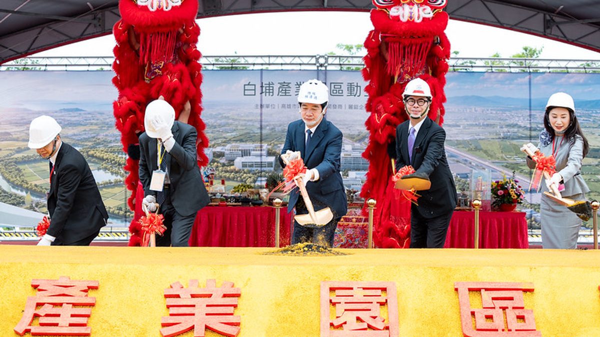 Ceremonia de inicio de obras del parque de chips de Baipu en Kaohsiung, Taiwán