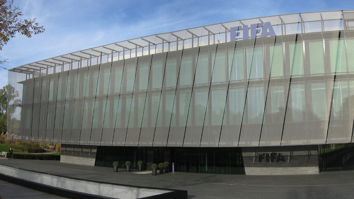Sede de FIFA en Zúrich, Suiza, en imagen horizontal