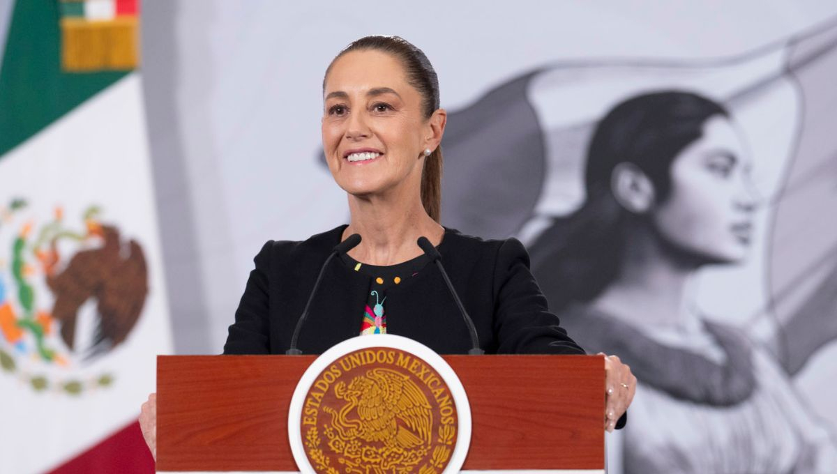Claudia Sheinbaum durante una conferencia de prensa sobre seguridad
