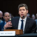 Sam Altman durante una comparecencia ante legisladores en Estados Unidos