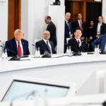 Donald Trump durante una sesión internacional sobre inteligencia artificial