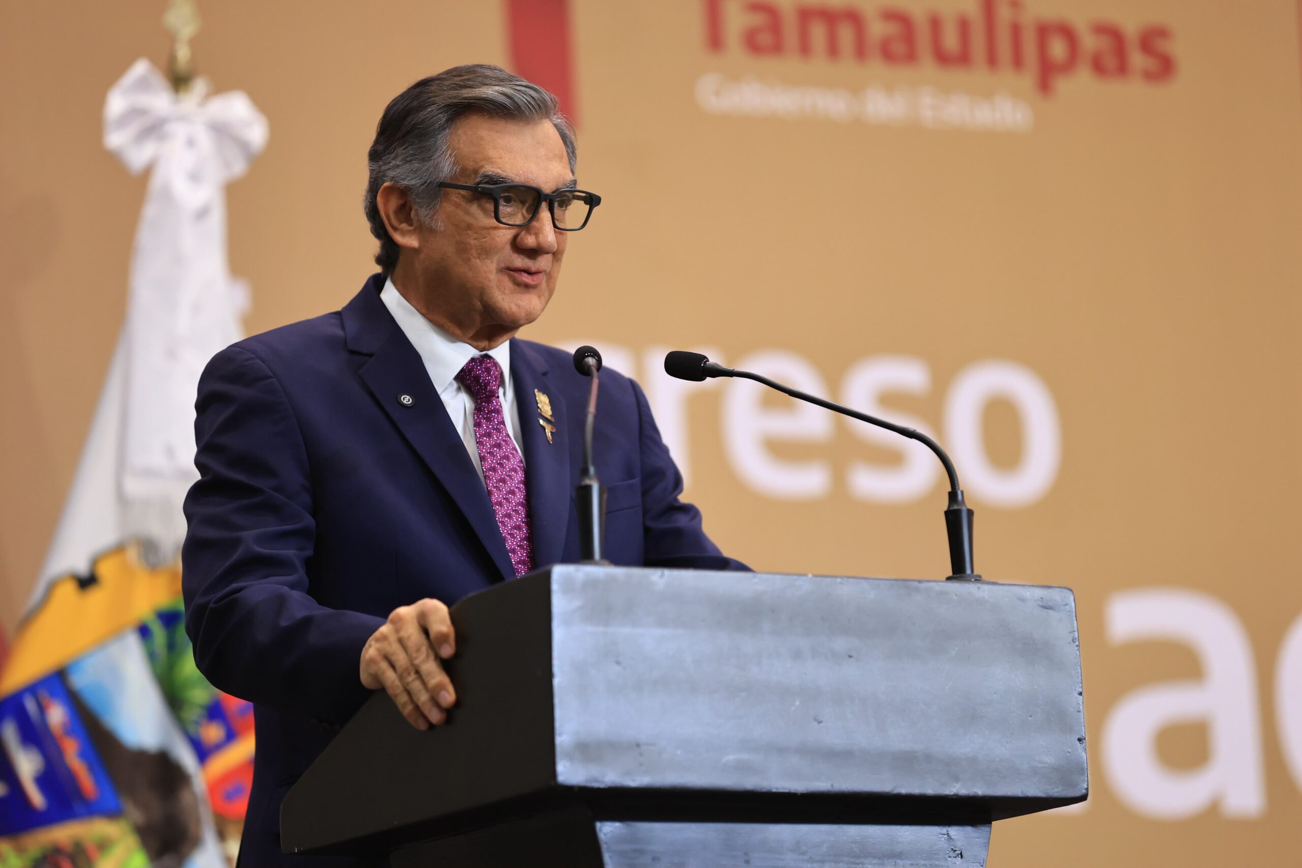 Américo Villarreal durante su participación en el Congreso Internacional de Energía 2026