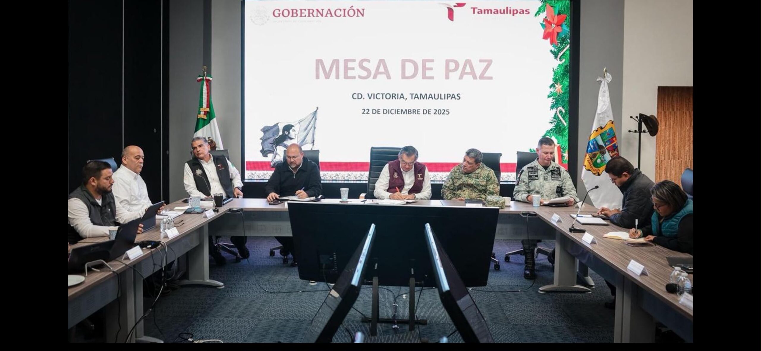 Autoridades participan en una Mesa de Paz encabezada por el Gobierno de Tamaulipas