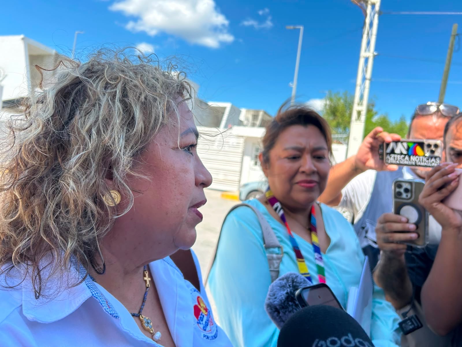 Representante de colectivo de búsqueda habla ante medios en Ciudad Victoria