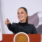 Claudia Sheinbaum durante una conferencia de prensa en enero de 2026