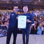 Jesús Nader y Jorge Romero durante un acto del PAN en Tampico