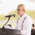 Bulevar 12 de Marzo: Tamaulipas inicia rehabilitación Intervención ante el micrófono durante el arranque de la rehabilitación del bulevar 12 de Marzo, en Matamoros.