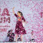 Claudia Sheinbaum en un acto político de Morena, imagen de archivo