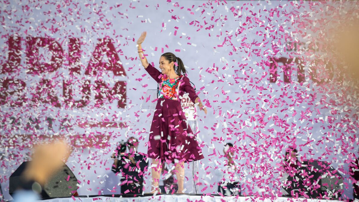 Claudia Sheinbaum en un acto político de Morena, imagen de archivo