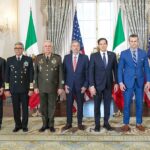 Delegaciones de México y Estados Unidos durante una reunión bilateral de seguridad