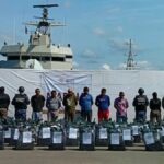 Personal naval y seis detenidos detrás de 46 bultos asegurados frente a Oaxaca