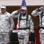 Elementos de la Guardia Nacional durante una presentación en México