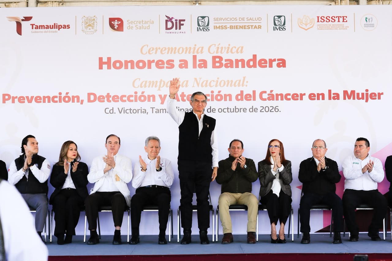 Américo Villarreal encabeza la campaña contra el cáncer de mama en Tamaulipas