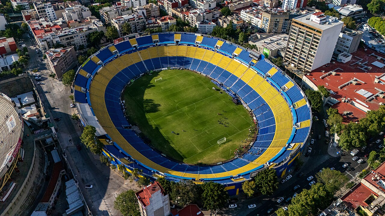 Vista aérea horizontal del Estadio Ciudad de los Deportes durante el Apertura 2026