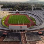 Liga MX vuelve con Pumas-Cruz Azul y Clásico Tapatío Vista aérea horizontal del Estadio Olímpico Universitario en Ciudad de México