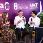 Américo Villarreal durante Diálogos con Américo en la Feria Tamaulipas 2026