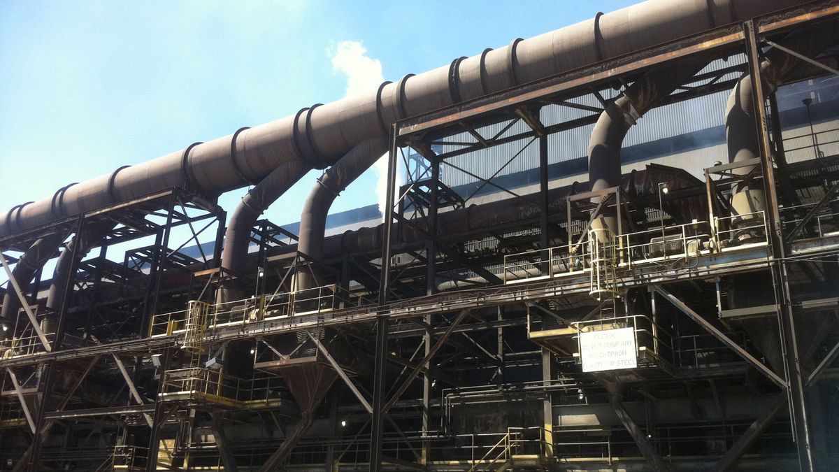 Instalaciones industriales de la fundición de cobre Asarco en Hayden, Arizona