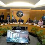 Omar García Harfuch durante una comparecencia ante la Junta de Coordinación Política de la Cámara de Diputados