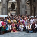 Representantes de pueblos indígenas y afromexicanos reunidos en Palacio Nacional
