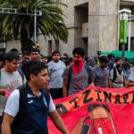 Manifestación por los 43 estudiantes de Ayotzinapa en Ciudad de México