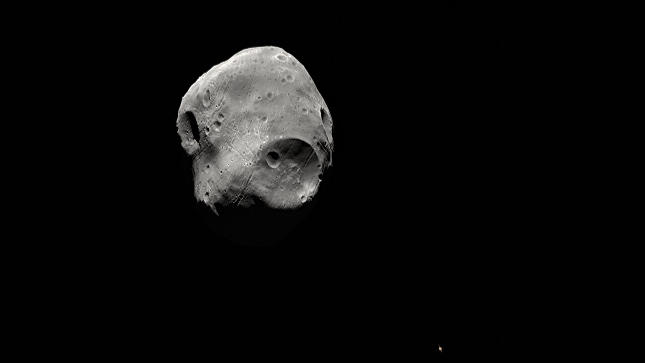 La luna Fobos captada por la sonda Mars Express