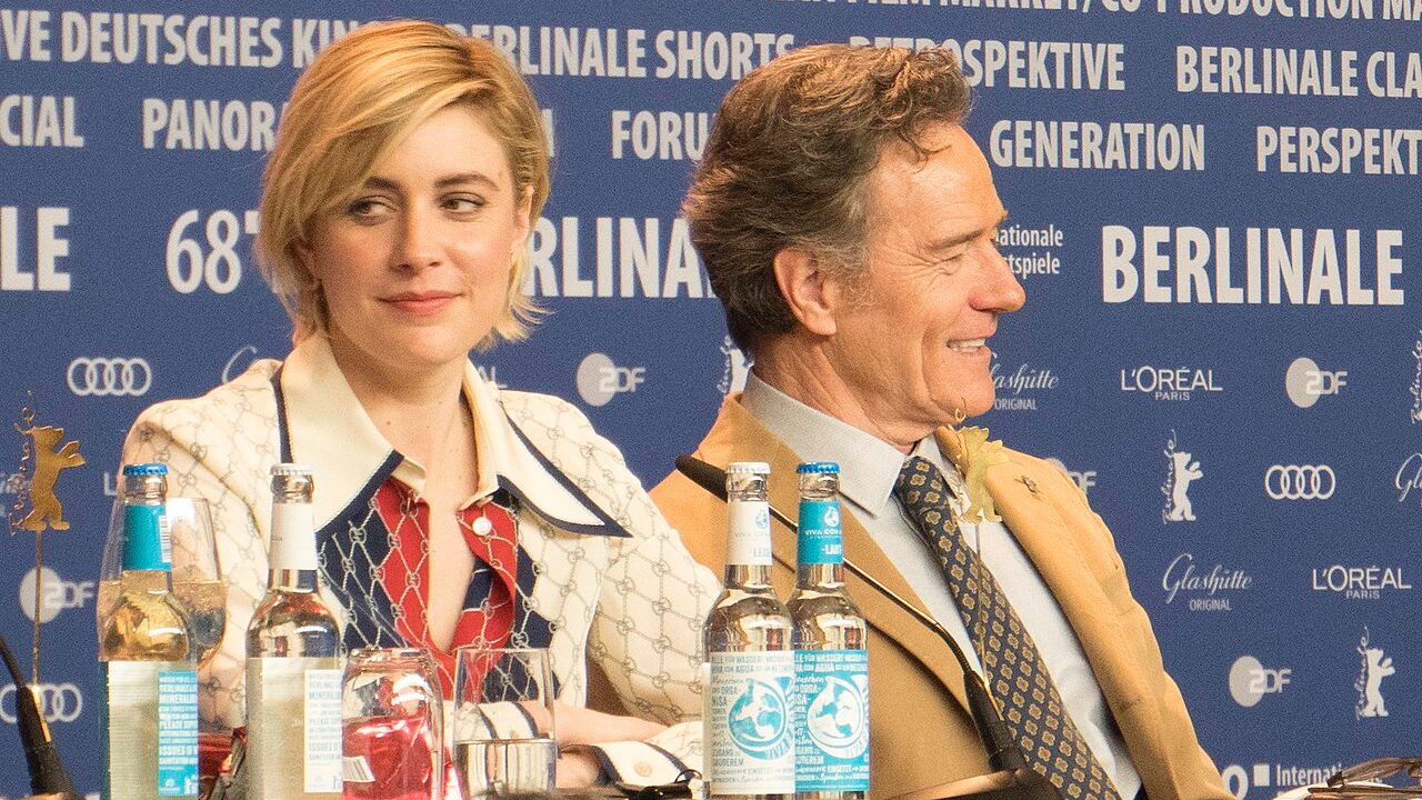 Greta Gerwig durante una conferencia cinematográfica en Berlín