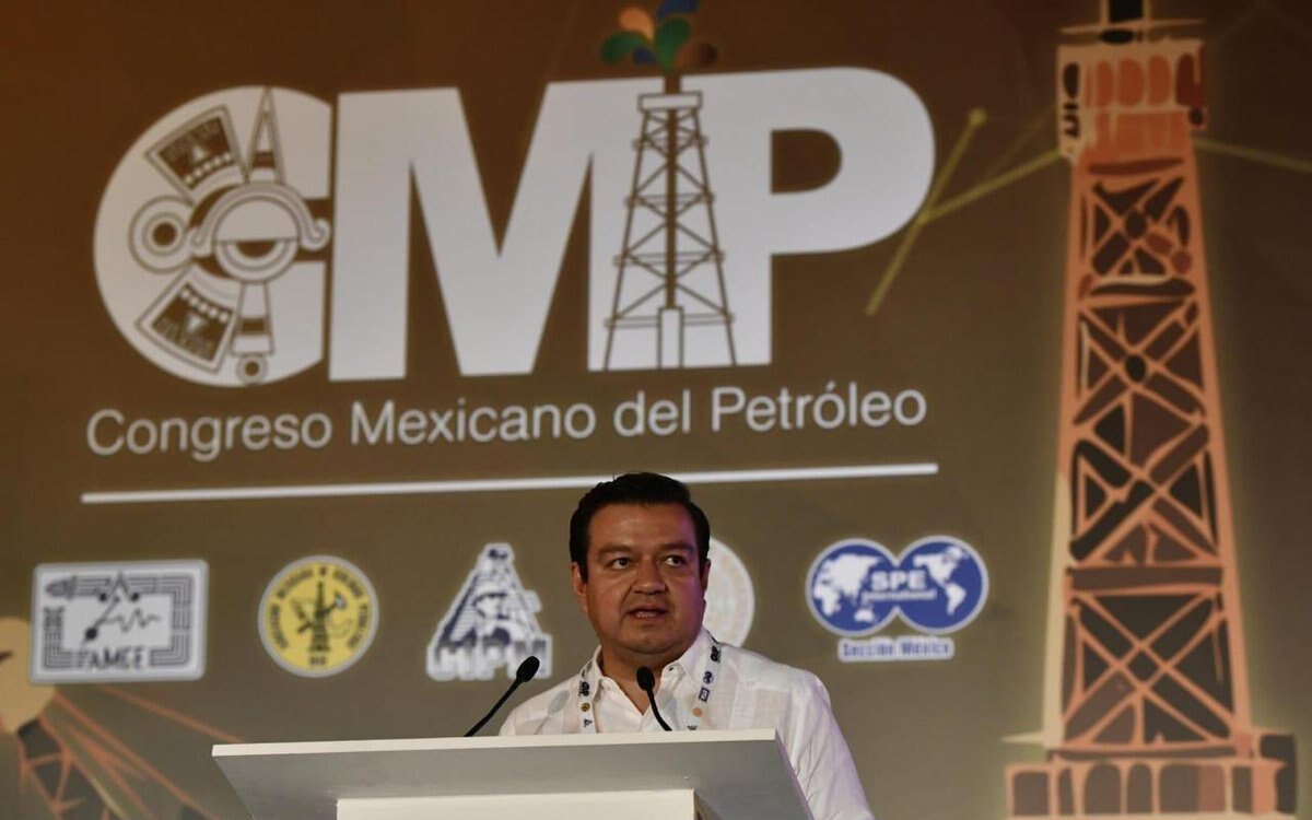 Juan Carlos Carpio Fragoso, director de Pemex, en el Congreso Mexicano del Petróleo en Veracruz, junio de 2026